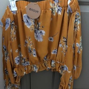 Floral off the shoulder blouse